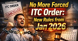 No More Forced ITC Order: New Rules from Jan 2026