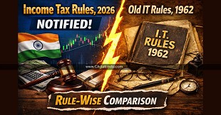  Income Tax Rules, 2026 Notified: Rule-Wise Comparison with Old IT Rules, 1962