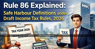Rule 86 Explained: Safe Harbour Definitions under Draft Income Tax Rules, 2026