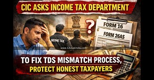 CIC Asks Income Tax Department to Fix TDS Mismatch Process, Protect Honest Taxpayers