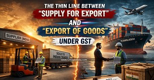 The Thin Line Between "Supply For Export" And "Export Of Goods" Under GST