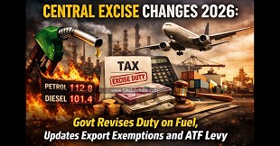 Central Excise Changes 2026: Govt Revises Duty on Fuel, Updates Export Exemptions and ATF Levy