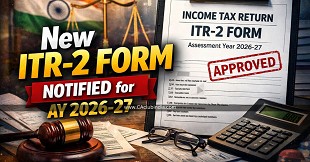 New ITR-2 Form Notified for AY 2026-27