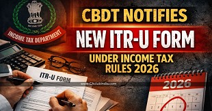 CBDT Notifies New ITR-U Form Under Income Tax Rules 2026