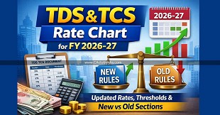 TDS & TCS Rate Chart for FY 2026-27: Updated Rates, Thresholds & New vs Old Sections