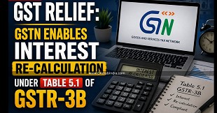 Big GST Relief: GSTN Enables Interest Re-Calculation under Table 5.1 of GSTR-3B