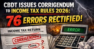 CBDT Issues Corrigendum to Income Tax Rules 2026: 76 Errors Rectified
