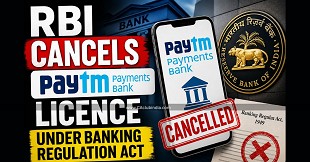 RBI Cancels Paytm Payments Bank Licence Under Banking Regulation Act