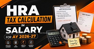 HRA Tax Calculation in Salary For AY 2026-27
