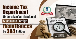 Income Tax Department Undertakes Verification of Suspicious Foreign Remittances by 394 Entities
