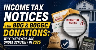 Income Tax Notices for 80G & 80GGC Donations: Why Taxpayers Are Under Scrutiny in 2026