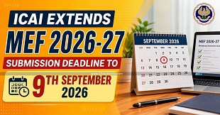 ICAI Extends MEF 2026-27 Submission Deadline to 9th September 2026