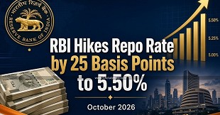 RBI Hikes Repo Rate by 25 Basis Points to 5.50% in October 2026