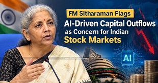FM Sitharaman Flags AI-Driven Capital Outflows as Concern for Indian Stock Markets