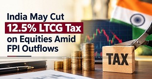 India May Cut 12.5% LTCG Tax on Equities Amid FPI Outflows