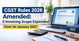 CGST Rules 2026 Amended: E-Invoicing Scope Expanded from 1st January 2027