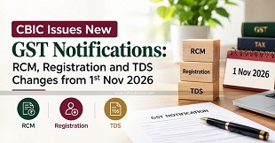 CBIC Issues New GST Notifications: RCM, Registration and TDS Changes from 1st Nov 2026