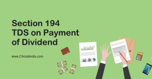 Section 194 | TDS on Payment of Dividend