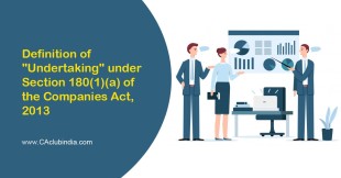 Definition of "Undertaking" under Section 180(1)(a) of the Companies Act, 2013