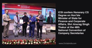 ICSI confers Honorary CS Degree at the 48th National Convention of Company Secretaries