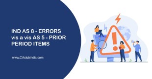 Ind AS 8 - Errors vis a vis AS 5 - Prior period items