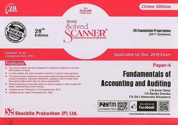 Fundamentals of Accounting and Auditing Solved Scanner CS Foundation