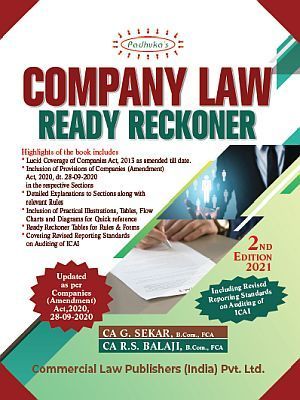 Company Law Ready Reckoner