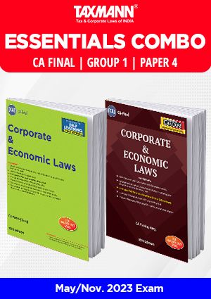 ESSENTIALS COMBO | CA Final May/Nov. 2023 Exams – Group 1 | Paper 4 | Corporate & Economic Laws (LAW) | STUDY MATERIAL & CRACKER | Set of 2 Books