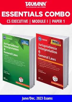ESSENTIALS COMBO | CS Executive | June/Dec. 2023 Exams ? Module I | Paper 1 | Jurisprudence Interpretation & General Laws (JIGL) | Study Material & CRACKER | Set of 2 Books