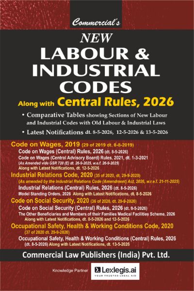 New Labour & Industrial Codes Alongwith Central Rules, 2026