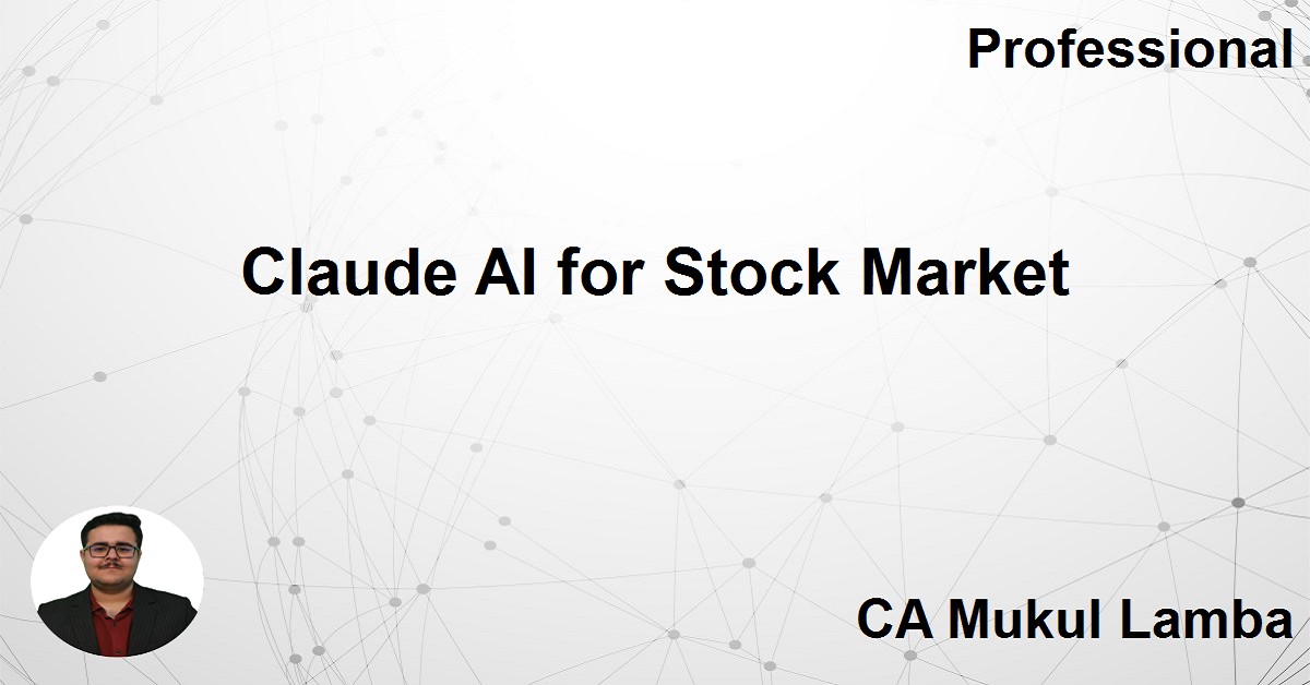 Claude AI for Stock Market