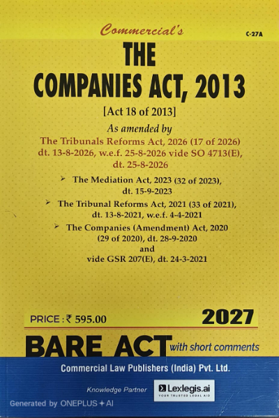 The Companies Act, 2013(Bare Act)