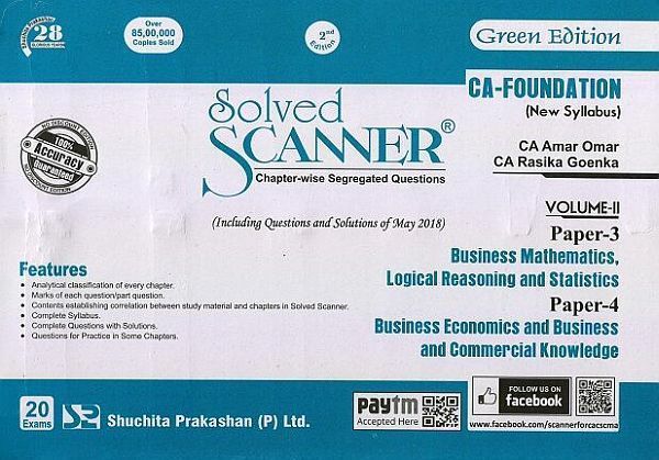 Business Mathematic Logical Reasoning and Statistics & Business Economics and Business and Commercial Knowledge Solved Scanner