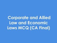 Corporate and Allied Law and Economic Laws MCQ