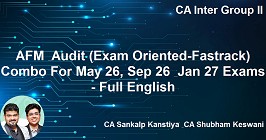 AFM & Audit (Exam Oriented-Fastrack) Combo For May 26, Sep 26 & Jan 27 Exams - Full English