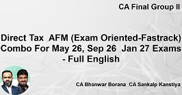 Direct Tax & AFM (Exam Oriented-Fastrack) Combo For May 26, Sep 26 & Jan 27 Exams - Full English