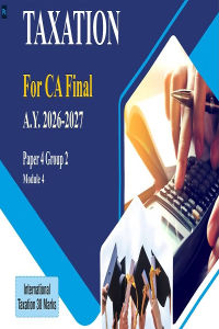 Direct Tax Laws & International Taxation