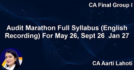 Audit Marathon Full Syllabus (English Recording) For May 26,Sept 26 & Jan 27