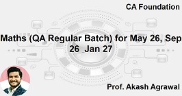 Maths (QA Regular Batch) for May 26, Sep 26 & Jan 27