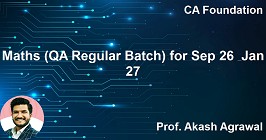 Maths (QA Regular Batch) for Sep 26 & Jan 27