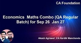 Economics & Maths Combo (QA Regular Batch) for Sep 26 & Jan 27