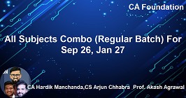 All Subjects Combo (Regular Batch) For Sep 26, Jan 27