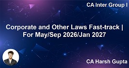 Corporate and Other Laws Fast-track | For May/Sep 2026/Jan 2027