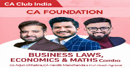 Economics, Maths (QA) & Business Laws Combo (Regular Batch) For May 26