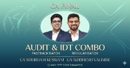 Indirect Tax (Regular) and Audit (Fastrack) Batch Combo For May 26, Sep 26 & Onwards