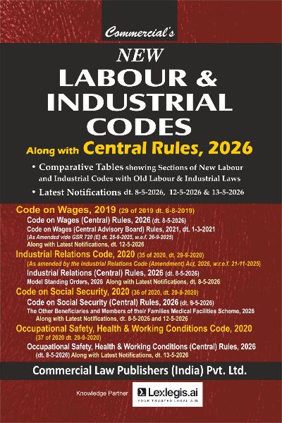 New Labour & Industrial Codes Alongwith Central Rules, 2026