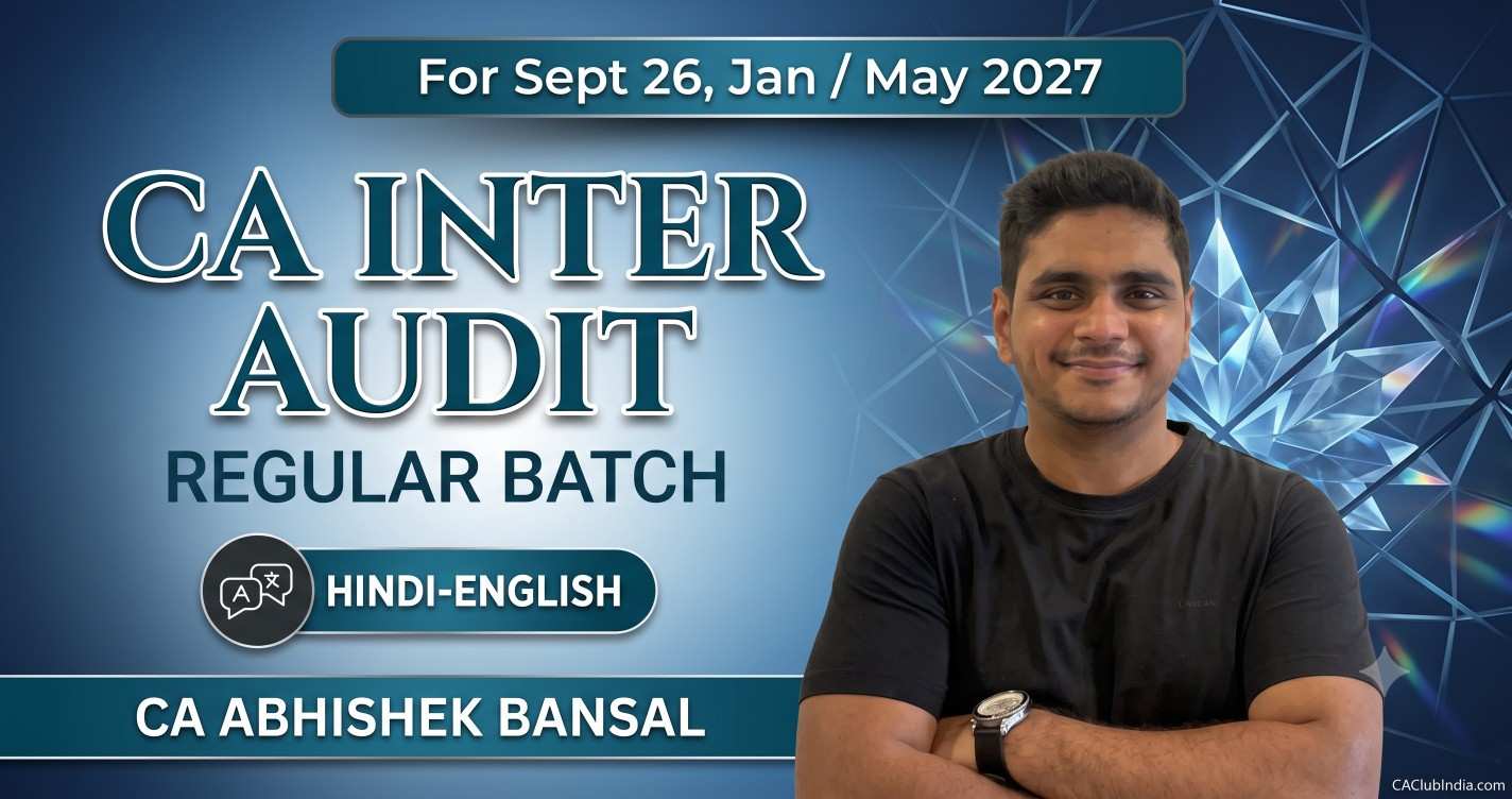 Audit Hindi-English Regular Batch for Sept 26, Jan 27 & May 27