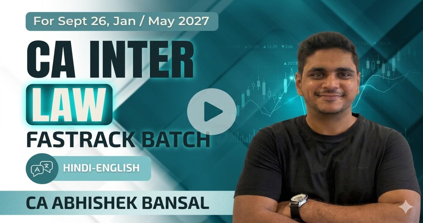 Law Hindi English Fastrack Batch For Sept 26, Jan 27 & May 27