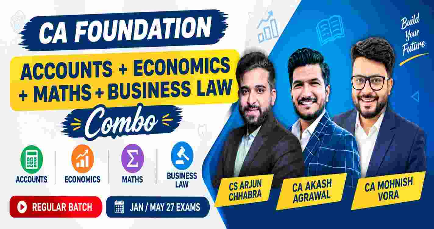 Economics, Maths (QA) & Business Laws Combo (Regular Batch) For Jan 27 & May 27 Exams